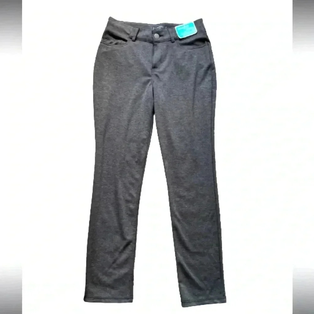 RIDERS BY LEE GRAY CLASSIC PANTS. STRAIGHT LEG TROUSERS NWT